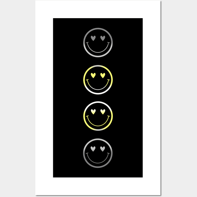 Demigender Pride Smiley Wall Art by amyisom17@gmail.com